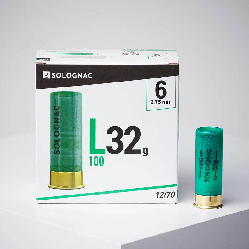 CARTOUCHE L100 32g CALIBRE 12/70 PLOMB N°6 X25 1 CARTOUCHE L100 32g CALIBRE 12/70 PLOMB N°6 X25