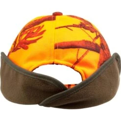 CASQUETTE CHASSE A RABAT CAMOUFLAGE ORANGE 15 CASQUETTE CHASSE A RABAT CAMOUFLAGE ORANGE -Chasse Fournitures Boutique casquette chasse a rabat camouflage orange 5