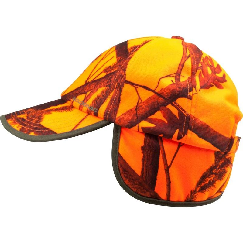 CASQUETTE CHASSE A RABAT CAMOUFLAGE ORANGE 7 CASQUETTE CHASSE A RABAT CAMOUFLAGE ORANGE – Image 7