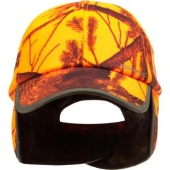 CASQUETTE CHASSE A RABAT CAMOUFLAGE ORANGE 18 CASQUETTE CHASSE A RABAT CAMOUFLAGE ORANGE -Chasse Fournitures Boutique casquette chasse a rabat camouflage orange 8