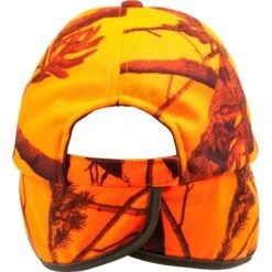 CASQUETTE CHASSE A RABAT CAMOUFLAGE ORANGE 19 CASQUETTE CHASSE A RABAT CAMOUFLAGE ORANGE -Chasse Fournitures Boutique casquette chasse a rabat camouflage orange 9