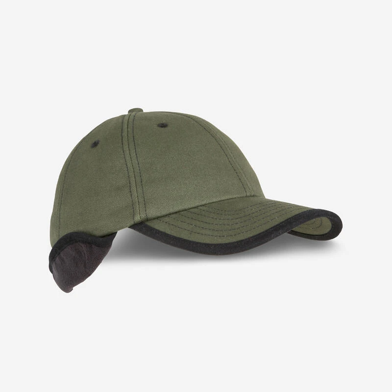 Casquette Chasse Polaire Chaude 500 Verte 1 Casquette Chasse Polaire Chaude 500 Verte