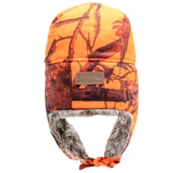 CHAPKA CHASSE CAMOUFLAGE ORANGE -Chasse Fournitures Boutique chapka chasse camouflage orange 2