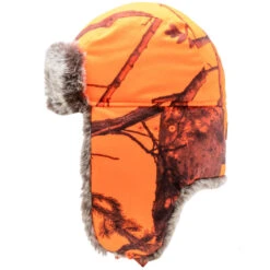 CHAPKA CHASSE CAMOUFLAGE ORANGE -Chasse Fournitures Boutique chapka chasse camouflage orange 3