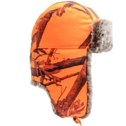 CHAPKA CHASSE CAMOUFLAGE ORANGE -Chasse Fournitures Boutique chapka chasse camouflage orange 4