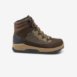 CHAUSSURES CHASSE IMPERMEABLES CHAUDES BEIGE/MARRON CROSSHUNT 500