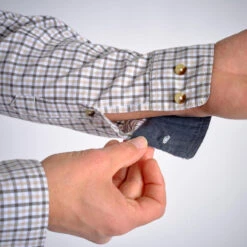 CHEMISE 100 A CARREAUX BLANCHE -Chasse Fournitures Boutique chemise 100 a carreaux blanche 4