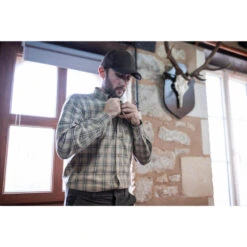 Chemise Chasse Coton Manches Longues Respirant Homme - 100 à Carreaux Beige. 16 Chemise Chasse Coton Manches Longues Respirant Homme - 100 à Carreaux Beige. -Chasse Fournitures Boutique chemise chasse coton manches longues respirant homme 100 a carreaux beige 6