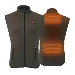 Couche De Base Sans Manches - Coupe Régulière Avec Fermeture à Glissière - Kaki