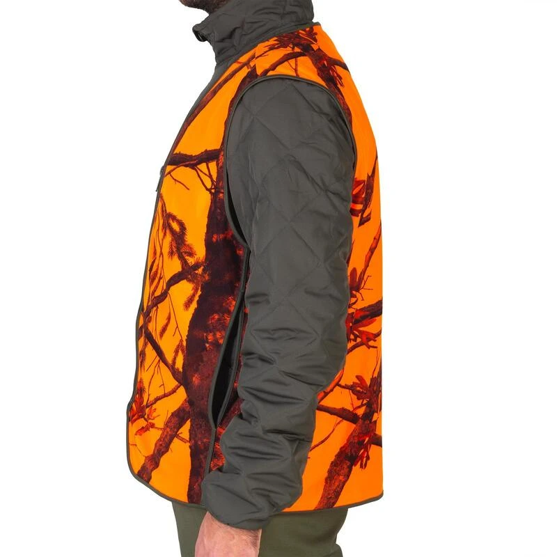 GILET CHASSE COMPACT SILENCIEUX CAMOUFLAGE FLUO 4 GILET CHASSE COMPACT SILENCIEUX CAMOUFLAGE FLUO – Image 4