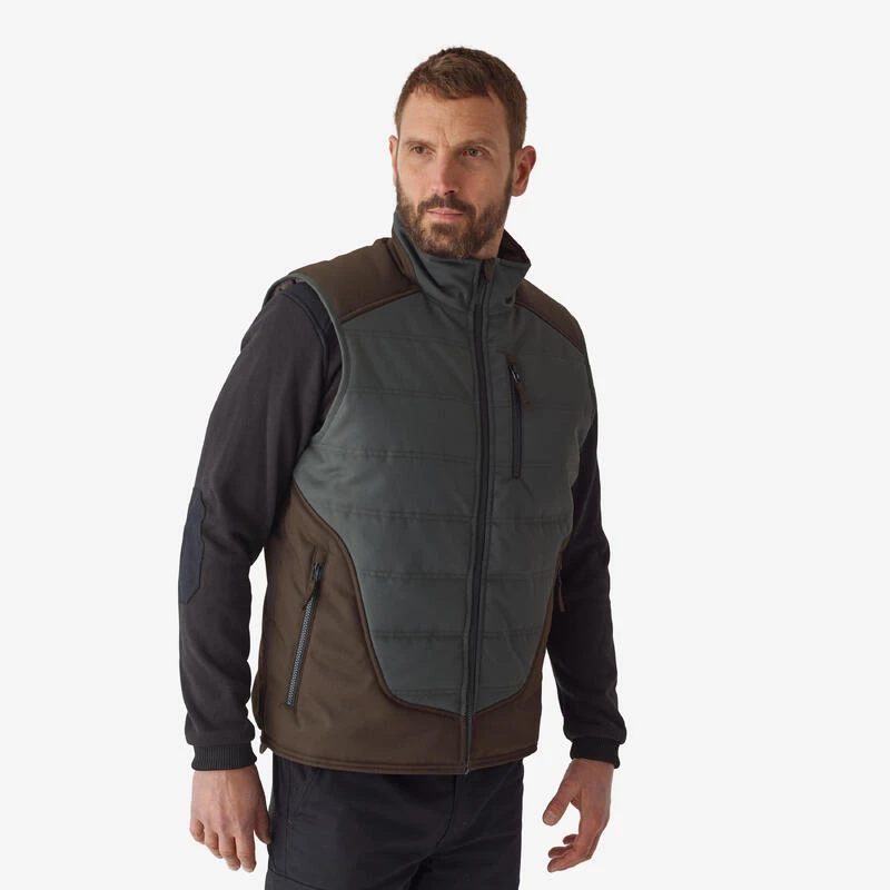 Gilet De Chasse Chaud Vert 500. 1 Gilet De Chasse Chaud Vert 500.