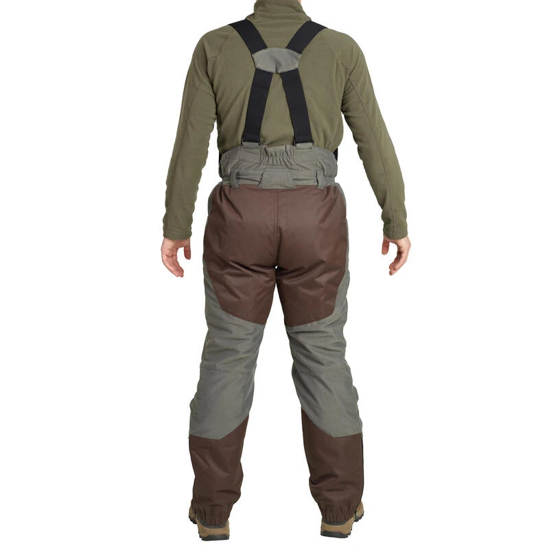 PANTALON CHASSE A BRETELLES CHAUD -20°C VERT 100 5 PANTALON CHASSE A BRETELLES CHAUD -20°C VERT 100 – Image 5