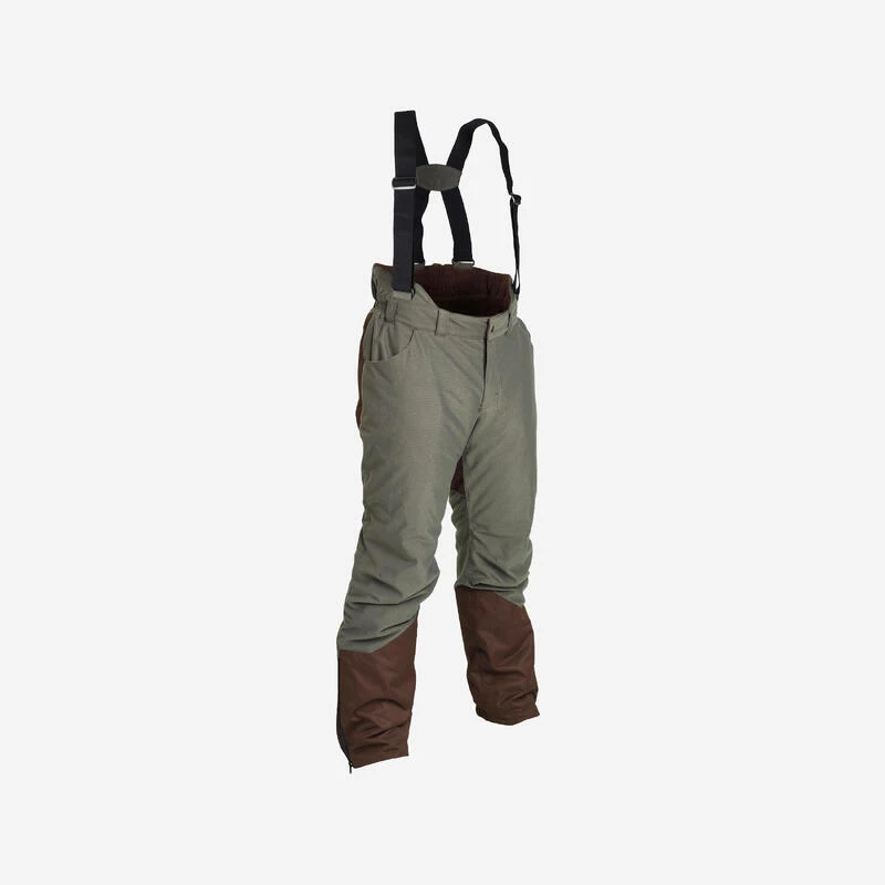PANTALON CHASSE A BRETELLES CHAUD -20°C VERT 100 1 PANTALON CHASSE A BRETELLES CHAUD -20°C VERT 100