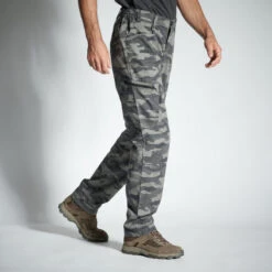 PANTALON LEGER 100 CAMO HALFTONE GRIS 8 PANTALON LEGER 100 CAMO HALFTONE GRIS -Chasse Fournitures Boutique pantalon leger 100 camo halftone gris 2