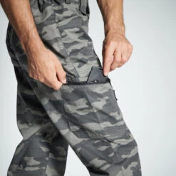 PANTALON LEGER 100 CAMO HALFTONE GRIS 9 PANTALON LEGER 100 CAMO HALFTONE GRIS -Chasse Fournitures Boutique pantalon leger 100 camo halftone gris 3