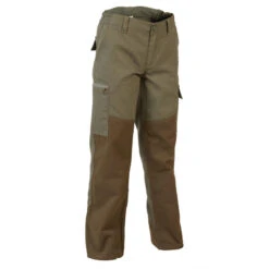PANTALON RENFORT JUNIOR - 100 VERT ET MARRON