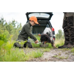 PANTALON RENFORT JUNIOR - 100 VERT ET MARRON -Chasse Fournitures Boutique pantalon renfort junior 100 vert et marron 3