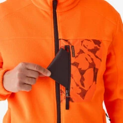 POLAIRE CHASSE 500 ORANGE FLUO -Chasse Fournitures Boutique polaire chasse 500 orange fluo 3