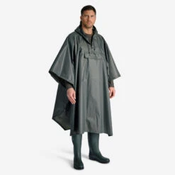 PONCHO LONG IMPERMEABLE 500 VERT -Chasse Fournitures Boutique poncho long impermeable 500 vert 2