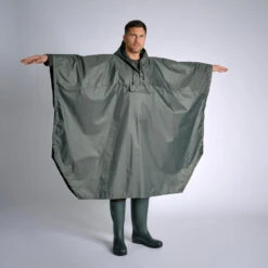 PONCHO LONG IMPERMEABLE 500 VERT -Chasse Fournitures Boutique poncho long impermeable 500 vert 6