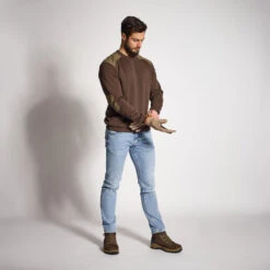 PULL 500 MARRON 11 PULL 500 MARRON -Chasse Fournitures Boutique pull 500 marron 5