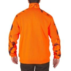 Pull Chasse Renfort Orange Fluo 500 -Chasse Fournitures Boutique pull chasse renfort orange fluo 500 2