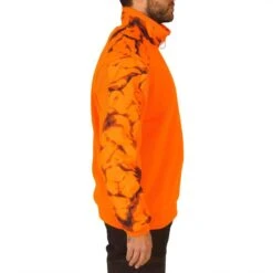 Pull Chasse Renfort Orange Fluo 500 -Chasse Fournitures Boutique pull chasse renfort orange fluo 500 4