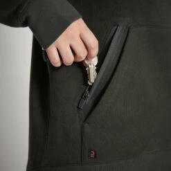 SWEAT-SHIRT CAPUCHE FEMME 500 CHAUD VERT -Chasse Fournitures Boutique sweat shirt capuche femme 500 chaud vert 3