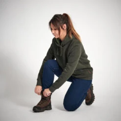 SWEAT-SHIRT CAPUCHE FEMME 500 CHAUD VERT -Chasse Fournitures Boutique sweat shirt capuche femme 500 chaud vert 6