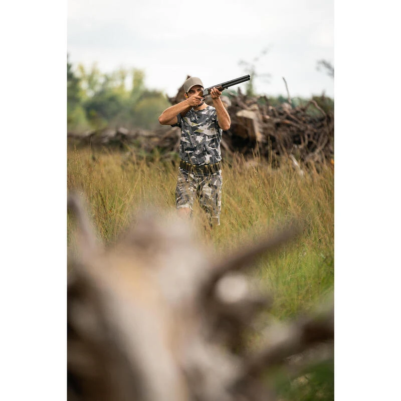 T-shirt Manches Courtes Chasse 100 Camouflage WL V1 Gris 3 T-shirt Manches Courtes Chasse 100 Camouflage WL V1 Gris – Image 3