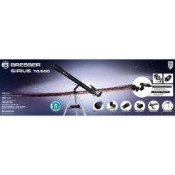 Télescope Sirius 70/900 AZ - BRESSER -avec Adaptateur Pour Smartphone -Chasse Fournitures Boutique telescope sirius 70900 az bresser avec adaptateur pour smartphone 5
