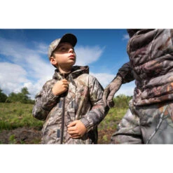 VESTE CHASSE CHAUDE ET IMPERMÉABLE SIBIR 300 JUNIOR CAMOUFLAGE KAMO-BR -Chasse Fournitures Boutique veste chasse chaude et impermeable sibir 300 junior camouflage kamo br 3