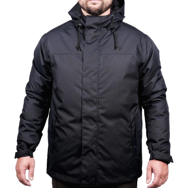 VESTE CHASSE CHAUDE IMPERMEABLE NOIRE 100 2 VESTE CHASSE CHAUDE IMPERMEABLE NOIRE 100 – Image 2