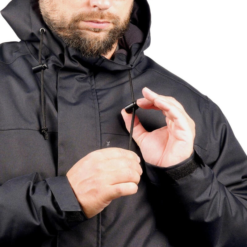 VESTE CHASSE CHAUDE IMPERMEABLE NOIRE 100 10 VESTE CHASSE CHAUDE IMPERMEABLE NOIRE 100 – Image 10