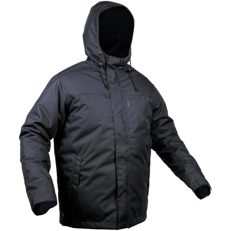 VESTE CHASSE CHAUDE IMPERMEABLE NOIRE 100 1 VESTE CHASSE CHAUDE IMPERMEABLE NOIRE 100