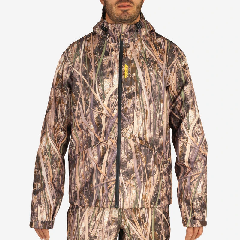 Veste Chasse Imperméable 100 Camouflage Marais 2 Veste Chasse Imperméable 100 Camouflage Marais – Image 2