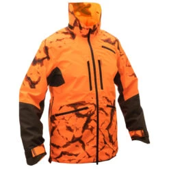 VESTE CHASSE RESISTANTE IMPERMEABLE ORANGE FLUO SUPERTRACK 900 LIGHT 12 VESTE CHASSE RESISTANTE IMPERMEABLE ORANGE FLUO SUPERTRACK 900 LIGHT -Chasse Fournitures Boutique veste chasse resistante impermeable orange fluo supertrack 900 light 2