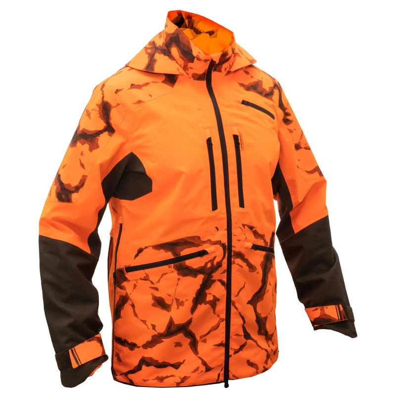 VESTE CHASSE RESISTANTE IMPERMEABLE ORANGE FLUO SUPERTRACK 900 LIGHT 1 VESTE CHASSE RESISTANTE IMPERMEABLE ORANGE FLUO SUPERTRACK 900 LIGHT