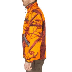 VESTE CHASSE REVERSIBLE SILENCIEUSE CAMOUFLAGE/CAMOUFLAGE FLUO -Chasse Fournitures Boutique veste chasse reversible silencieuse camouflagecamouflage fluo 2