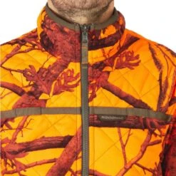 VESTE CHASSE REVERSIBLE SILENCIEUSE CAMOUFLAGE/CAMOUFLAGE FLUO -Chasse Fournitures Boutique veste chasse reversible silencieuse camouflagecamouflage fluo 7