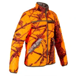 VESTE CHASSE REVERSIBLE SILENCIEUSE CAMOUFLAGE/CAMOUFLAGE FLUO -Chasse Fournitures Boutique veste chasse reversible silencieuse camouflagecamouflage fluo 8