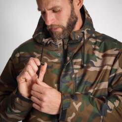 VESTE IMPERMEABLE CHAUDE 100 CAMO WOODLAND -Chasse Fournitures Boutique veste impermeable chaude 100 camo woodland 3