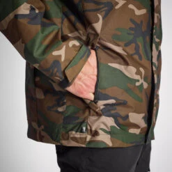 VESTE IMPERMEABLE CHAUDE 100 CAMO WOODLAND -Chasse Fournitures Boutique veste impermeable chaude 100 camo woodland 5