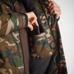 VESTE IMPERMEABLE CHAUDE 100 CAMO WOODLAND -Chasse Fournitures Boutique veste impermeable chaude 100 camo woodland 6