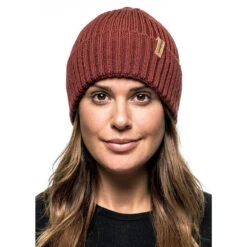 Woolpower Beanie Rib - Rouge Rouillé -Chasse Fournitures Boutique woolpower beanie rib rouge rouille 3
