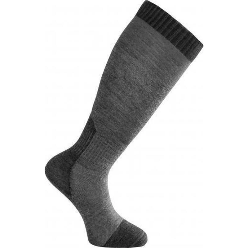 Woolpower Chaussettes Skilled Liner Mi-mollet - Gris Foncé/Gris 1 Woolpower Chaussettes Skilled Liner Mi-mollet - Gris Foncé/Gris
