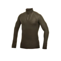 Woolpower Merino Base Layer Zip Turtleneck LITE - Vert Pin -Chasse Fournitures Boutique woolpower merino base layer zip turtleneck lite vert pin 2
