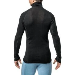 Woolpower Merino Base Layer Zip Turtleneck LITE - Vert Pin -Chasse Fournitures Boutique woolpower merino base layer zip turtleneck lite vert pin 4