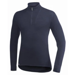 Chasse Fournitures Boutique -Chasse Fournitures Boutique woolpower merino mid layer zip turtleneck 400 marine fonce 1
