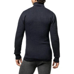 Woolpower Merino Mid Layer Zip Turtleneck 400 - Marine Foncé -Chasse Fournitures Boutique woolpower merino mid layer zip turtleneck 400 marine fonce 2
